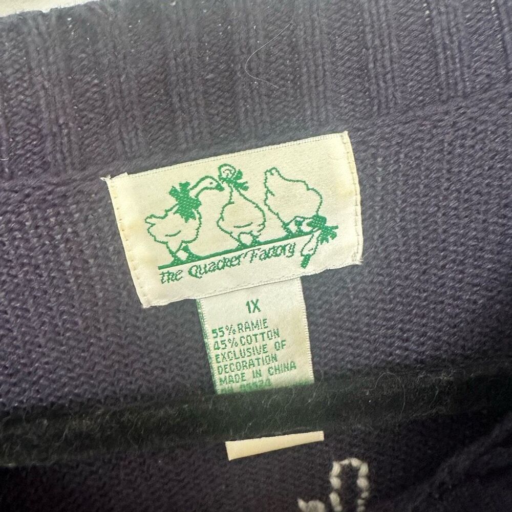 The Quacker Factory Women’s 1X Snowman Christmas Holiday Vintage Sweater grandma - Picture 2 of 4